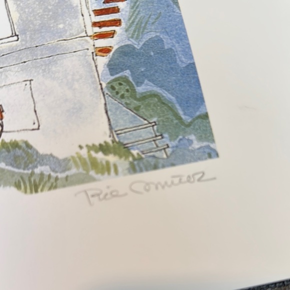 Charming White and Green Victorian House Art Print - Picture 2 of 7